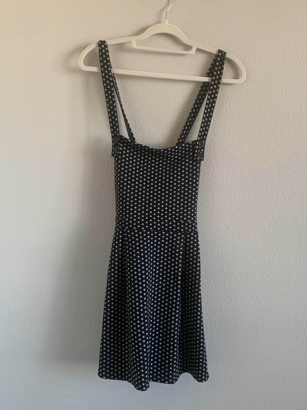 Forever 21 Black Polka Dot Mini Dress with Straps